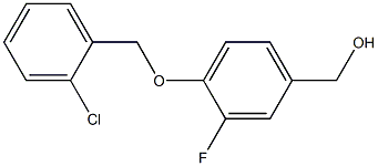 {4-[(2-chlorophenyl)methoxy]-3-fluorophenyl}methanol,,结构式