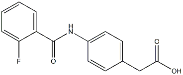 {4-[(2-fluorobenzoyl)amino]phenyl}acetic acid Struktur