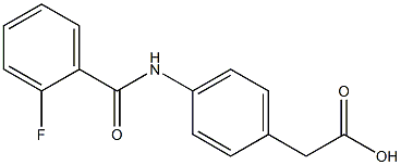 {4-[(2-fluorobenzoyl)amino]phenyl}acetic acid Structure