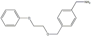 {4-[(2-phenoxyethoxy)methyl]phenyl}methanamine Structure