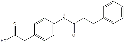 {4-[(3-phenylpropanoyl)amino]phenyl}acetic acid Struktur