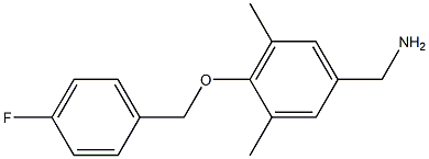{4-[(4-fluorophenyl)methoxy]-3,5-dimethylphenyl}methanamine Structure