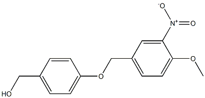 {4-[(4-methoxy-3-nitrophenyl)methoxy]phenyl}methanol 结构式