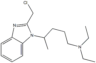 {4-[2-(chloromethyl)-1H-1,3-benzodiazol-1-yl]pentyl}diethylamine Structure