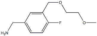 {4-fluoro-3-[(2-methoxyethoxy)methyl]phenyl}methanamine 结构式