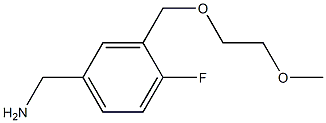 {4-fluoro-3-[(2-methoxyethoxy)methyl]phenyl}methanamine,,结构式