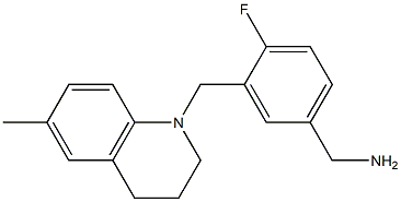 {4-fluoro-3-[(6-methyl-1,2,3,4-tetrahydroquinolin-1-yl)methyl]phenyl}methanamine Struktur