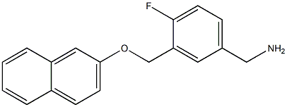 {4-fluoro-3-[(naphthalen-2-yloxy)methyl]phenyl}methanamine 结构式