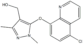 {5-[(5-chloroquinolin-8-yl)oxy]-1,3-dimethyl-1H-pyrazol-4-yl}methanol,,结构式