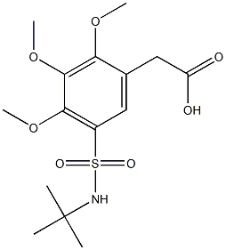 {5-[(tert-butylamino)sulfonyl]-2,3,4-trimethoxyphenyl}acetic acid Structure