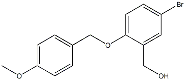 {5-bromo-2-[(4-methoxyphenyl)methoxy]phenyl}methanol Struktur
