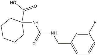 1-({[(3-fluorobenzyl)amino]carbonyl}amino)cyclohexanecarboxylic acid,,结构式