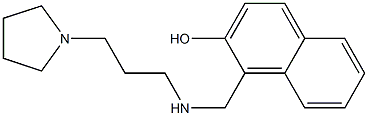 1-({[3-(pyrrolidin-1-yl)propyl]amino}methyl)naphthalen-2-ol 化学構造式