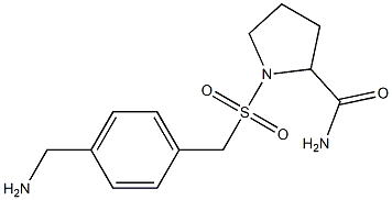 1-({[4-(aminomethyl)phenyl]methane}sulfonyl)pyrrolidine-2-carboxamide Structure