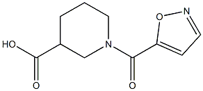 1-(1,2-oxazol-5-ylcarbonyl)piperidine-3-carboxylic acid Struktur