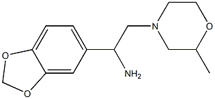 1-(1,3-benzodioxol-5-yl)-2-(2-methylmorpholin-4-yl)ethanamine,,结构式
