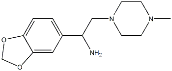 1-(1,3-benzodioxol-5-yl)-2-(4-methylpiperazin-1-yl)ethanamine 结构式
