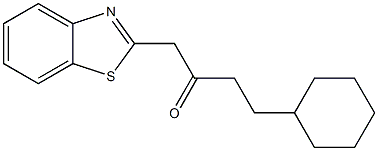 1-(1,3-benzothiazol-2-yl)-4-cyclohexylbutan-2-one 化学構造式