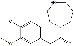 1-(1,4-diazepan-1-yl)-2-(3,4-dimethoxyphenyl)ethan-1-one Struktur