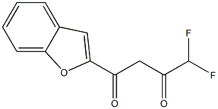 1-(1-benzofuran-2-yl)-4,4-difluorobutane-1,3-dione 结构式