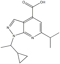  1-(1-cyclopropylethyl)-6-isopropyl-1H-pyrazolo[3,4-b]pyridine-4-carboxylic acid