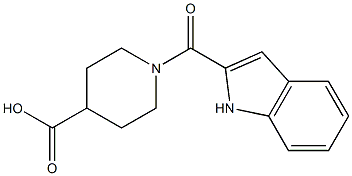1-(1H-indol-2-ylcarbonyl)piperidine-4-carboxylic acid Struktur