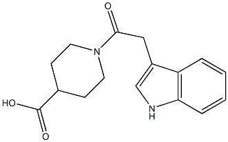 1-(1H-indol-3-ylacetyl)piperidine-4-carboxylic acid Struktur