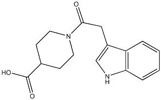 1-(1H-indol-3-ylacetyl)piperidine-4-carboxylic acid,,结构式