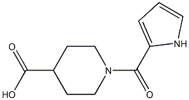 1-(1H-pyrrol-2-ylcarbonyl)piperidine-4-carboxylic acid Struktur