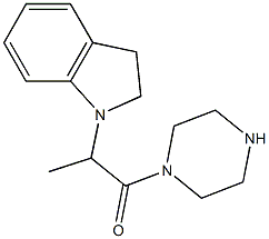 1-(1-methyl-2-oxo-2-piperazin-1-ylethyl)indoline,,结构式