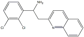 1-(2,3-dichlorophenyl)-2-(quinolin-2-yl)ethan-1-amine 化学構造式