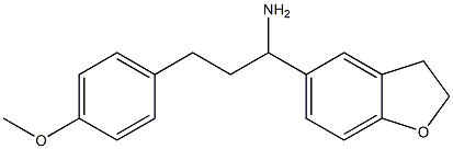 1-(2,3-dihydro-1-benzofuran-5-yl)-3-(4-methoxyphenyl)propan-1-amine,,结构式