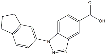  1-(2,3-dihydro-1H-inden-5-yl)-1H-1,2,3-benzotriazole-5-carboxylic acid