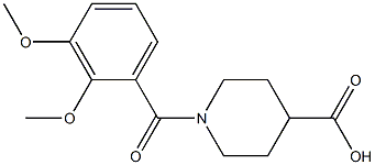 1-(2,3-dimethoxybenzoyl)piperidine-4-carboxylic acid,,结构式