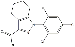 1-(2,4,6-trichlorophenyl)-4,5,6,7-tetrahydro-1H-indazole-3-carboxylic acid 结构式