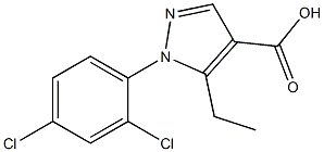 1-(2,4-dichlorophenyl)-5-ethyl-1H-pyrazole-4-carboxylic acid Structure