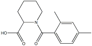 1-(2,4-dimethylbenzoyl)piperidine-2-carboxylic acid 化学構造式
