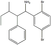 1-(2,5-dibromophenyl)-3-methyl-2-phenylpentan-1-amine