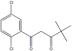 1-(2,5-dichlorophenyl)-4,4-dimethylpentane-1,3-dione 化学構造式