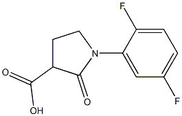 1-(2,5-difluorophenyl)-2-oxopyrrolidine-3-carboxylic acid Structure