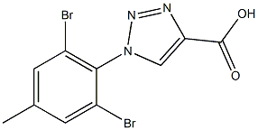 1-(2,6-dibromo-4-methylphenyl)-1H-1,2,3-triazole-4-carboxylic acid 化学構造式