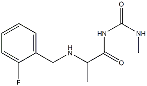 1-(2-{[(2-fluorophenyl)methyl]amino}propanoyl)-3-methylurea 化学構造式