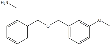 1-(2-{[(3-methoxybenzyl)oxy]methyl}phenyl)methanamine Struktur