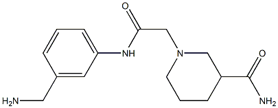 1-(2-{[3-(aminomethyl)phenyl]amino}-2-oxoethyl)piperidine-3-carboxamide Structure