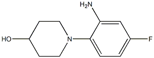 1-(2-amino-4-fluorophenyl)piperidin-4-ol 化学構造式