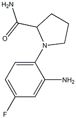 1-(2-amino-4-fluorophenyl)pyrrolidine-2-carboxamide 结构式