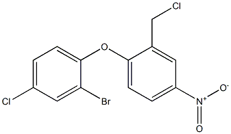 1-(2-bromo-4-chlorophenoxy)-2-(chloromethyl)-4-nitrobenzene 化学構造式