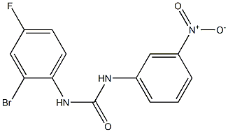 1-(2-bromo-4-fluorophenyl)-3-(3-nitrophenyl)urea 化学構造式