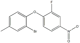 1-(2-bromo-4-methylphenoxy)-2-fluoro-4-nitrobenzene 结构式