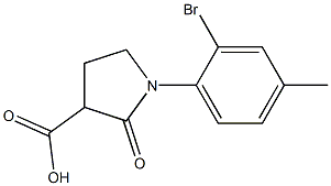 1-(2-bromo-4-methylphenyl)-2-oxopyrrolidine-3-carboxylic acid